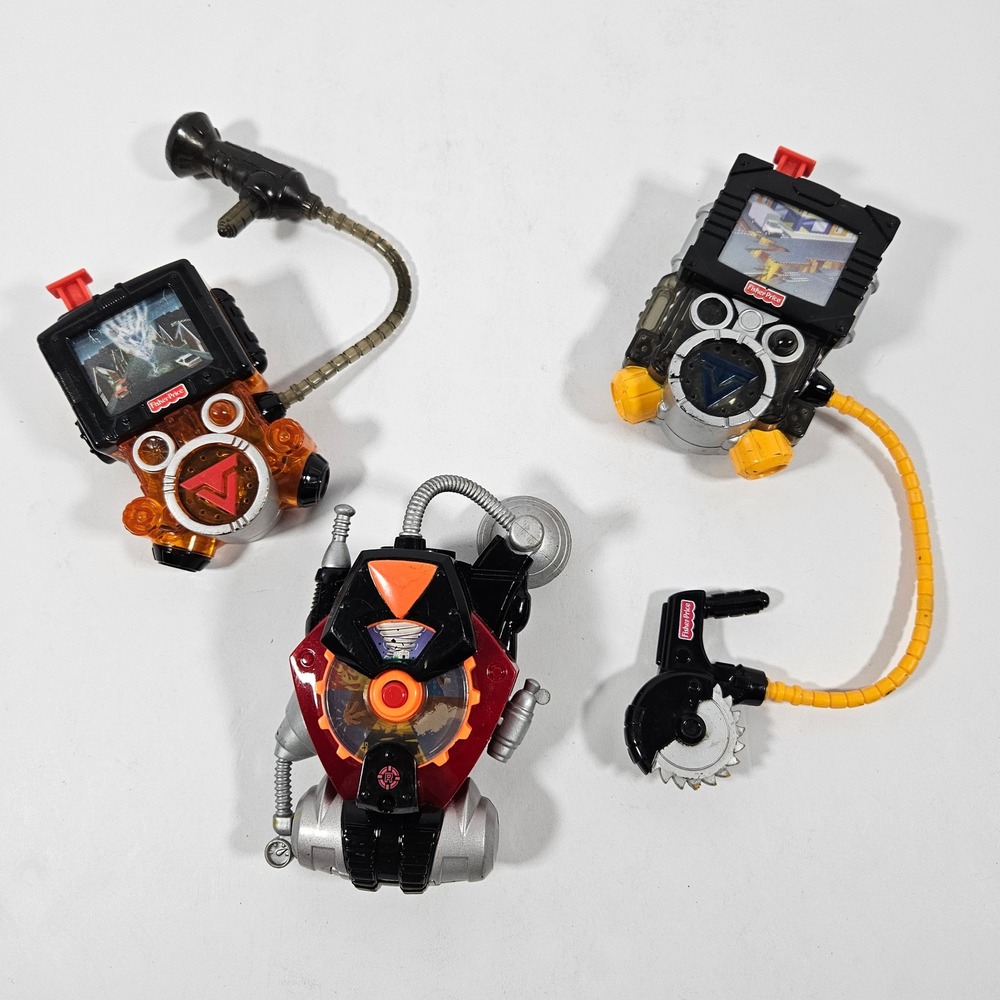Vintage Fisher Price Rescue Heroes Voice Tech Lot 3 Mission Backpacks Untested